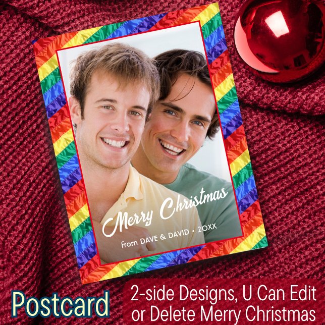 Postal Festiva NAVIDADES LGBT: Personalizado del orgullo gay con  (Subido por el creador)