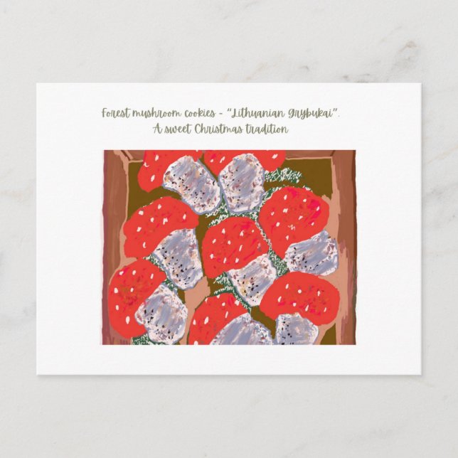 Postal Festiva Navidades lituanos tradiciones (Anverso)