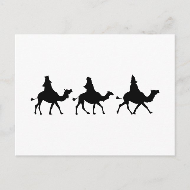 Postal Festiva Navidades Magi Silhouette (Anverso)