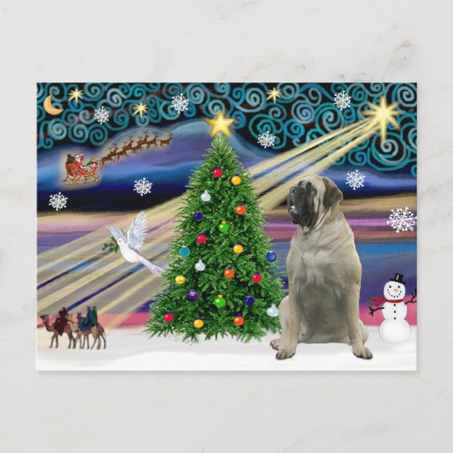 Postal Festiva Navidades Magia Bull Mastiff #11 (Anverso)