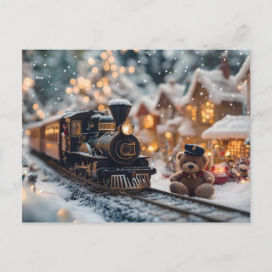 Postal Festiva Navidades mágicos entrenan la escena con Oso Teddy