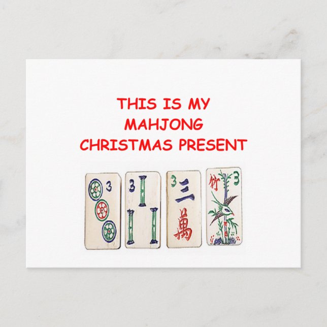POSTAL FESTIVA NAVIDADES MAHJONG (Anverso)