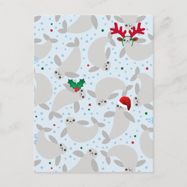 Postal Festiva navidades manatee (Anverso)