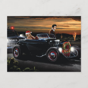 Postal Festiva Navidades Marilyn y Elvis Joy Ride