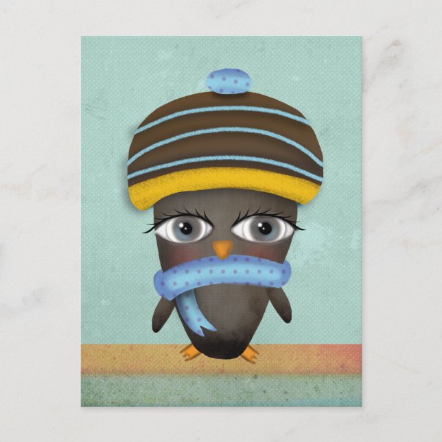 Postal Festiva Navidades masculinos saludando (Anverso)