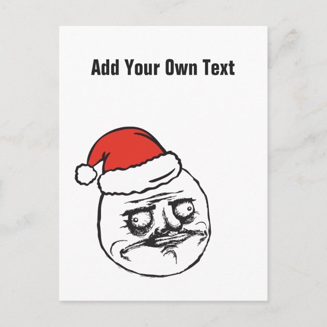 Postal Festiva Navidades Memes Me Gusta Personalizado texto EDITA (Anverso)