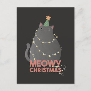 Postal Festiva Navidades Meowy
