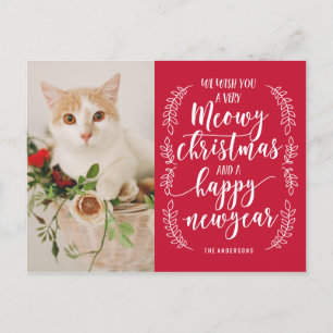 Postal Festiva Navidades Meowy