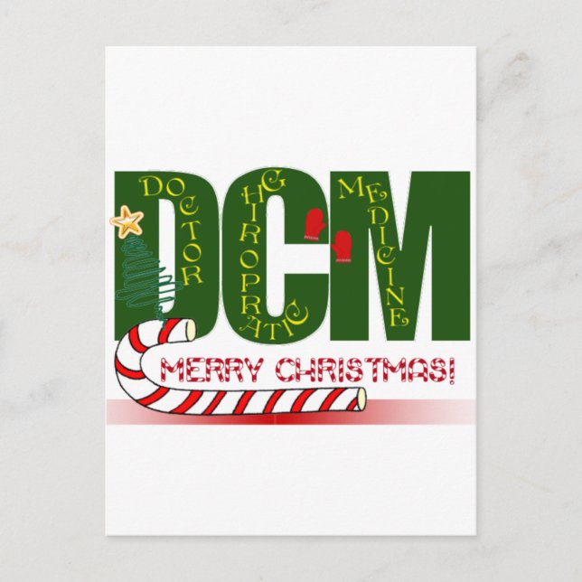 POSTAL FESTIVA NAVIDADES MERRY DCM - MEDICAMENTO CHIROPRACTICO MÉ (Anverso)
