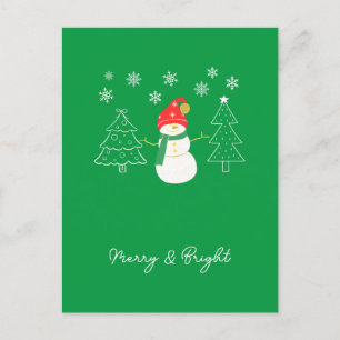 Postal Festiva Navidades Merry y Bright