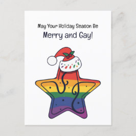 Postal Festiva Navidades merry y gays