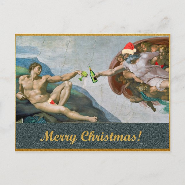 Postal Festiva Navidades Michelangelo (Anverso)