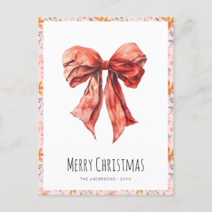 Postal Festiva Navidades Minimalistas de Red Bow Coquette