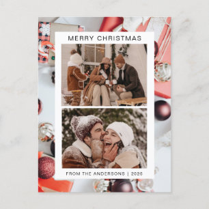 Postal Festiva Navidades minimalistas elegantes   Familia moderna