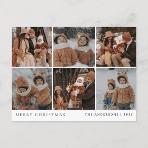 Postal Festiva Navidades minimalistas elegantes Familia moderna