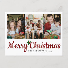Postal Festiva Navidades minimalistas elegantes | Familia moderna