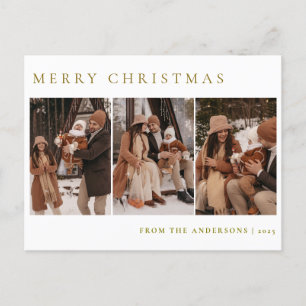 Postal Festiva Navidades minimalistas elegantes   Familia moderna