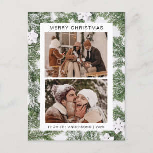 Postal Festiva Navidades minimalistas elegantes   Familia moderna