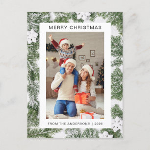 Postal Festiva Navidades minimalistas elegantes   Familia moderna