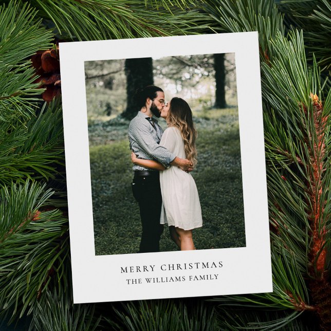 Postal Festiva Navidades minimalistas fotografía familiar moderna (Subido por el creador)