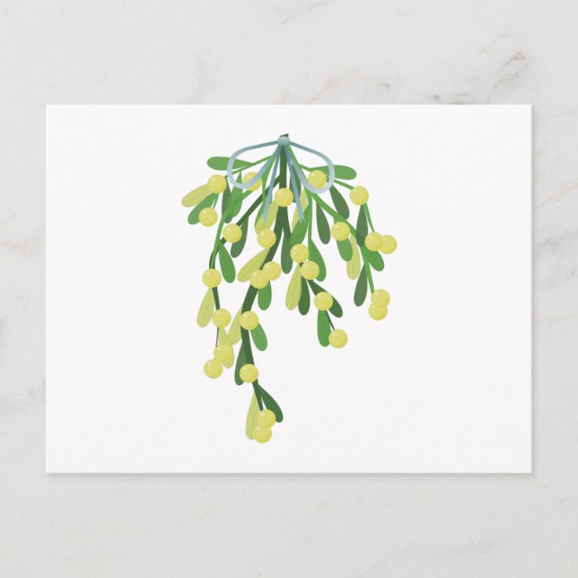 Postal Festiva navidades mistletoe (Anverso)