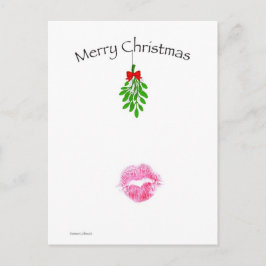Postal Festiva Navidades Mistletoe Kiss