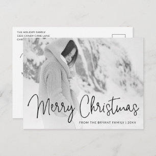 Postal Festiva Navidades modernos con escritura simple y elegante