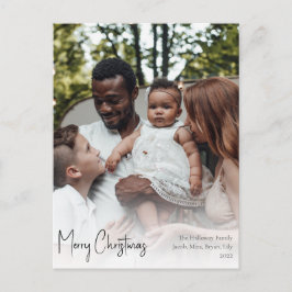 Postal Festiva Navidades modernos con guión vertical completo