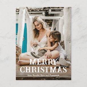 Postal Festiva Navidades modernos de fotografía simple de tipo vi