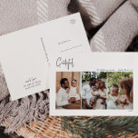 Postal Festiva Navidades modernos escriben agradecidas tres fotos<br><div class="desc">Este guión moderno de Navidades agradecida tarjeta postal de tres fotos es perfecto para tu minimalista y chic saludo de vacaciones en blanco y negro. La caligrafía escrita a mano, mínima y caprichosa, es delicada y rústica, aunque elegante y elegante. El diseño refleja un simple día de invierno blanco y...</div>
