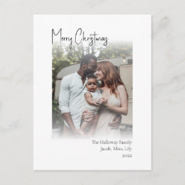 Postal Festiva Navidades modernos guión de foto con matiz vertica