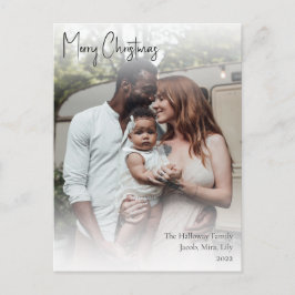 Postal Festiva Navidades modernos guión manuscrito Full Photo Hol