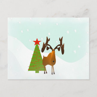 Postal Festiva Navidades Moose