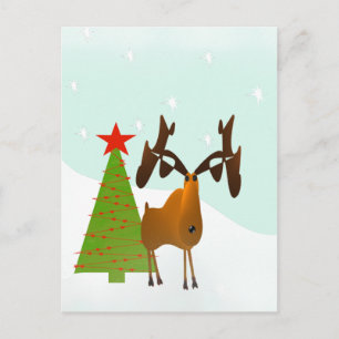Postal Festiva Navidades Moose
