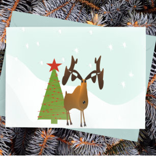 Postal Festiva Navidades Moose