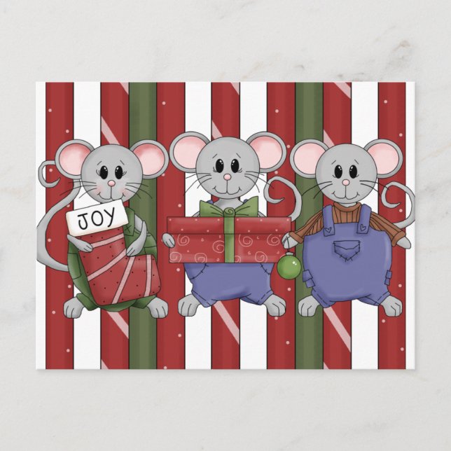 Postal Festiva Navidades Mouse (Anverso)