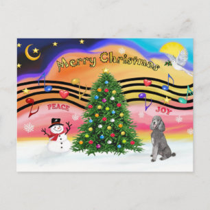 Postal Festiva Navidades Música 2 - Poodle (Silver Standard)