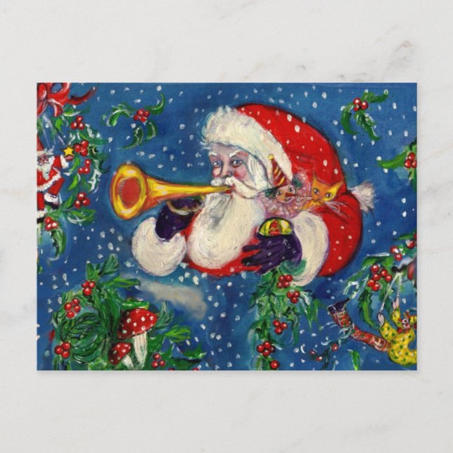 Postal Festiva Navidades MUSICALES NOCHE / SANTA BUGLER (Anverso)