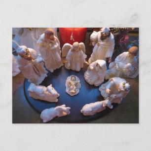 Postal Festiva Navidades Nativity Manger Scene