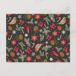 Postal Festiva Navidades naturales de Ditsy