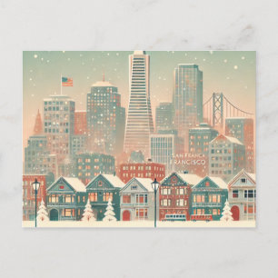 Postal Festiva Navidades nostálgicos de San Francisco - Encanto H