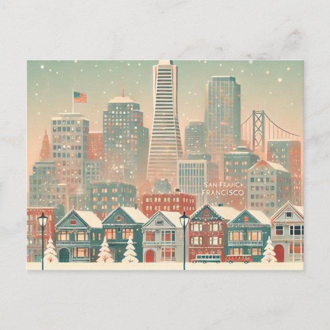 Postal Festiva Navidades nostálgicos de San Francisco - Encanto H (Anverso)