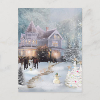 Postal Festiva Navidades occidentales