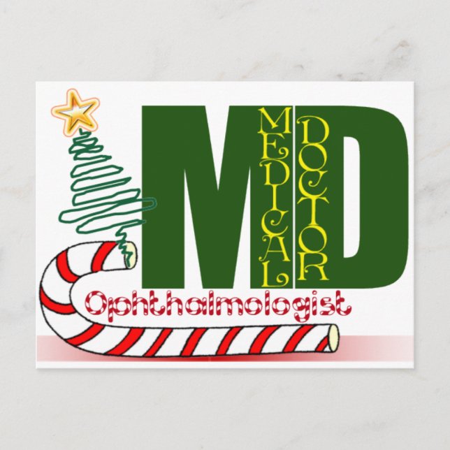 POSTAL FESTIVA NAVIDADES OPHTHALMOLOGISTA (Anverso)