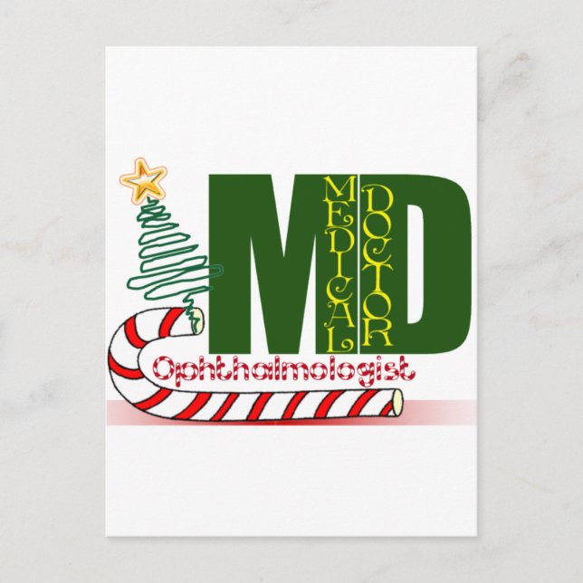 POSTAL FESTIVA NAVIDADES OPHTHALMOLOGISTA (Anverso)
