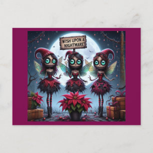 Postal Festiva Navidades oscuros Plum Fairy