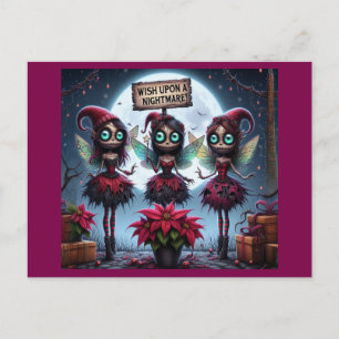Postal Festiva Navidades oscuros Plum Fairy