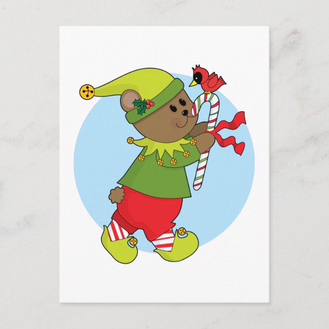 Postal Festiva Navidades Oso (Anverso)
