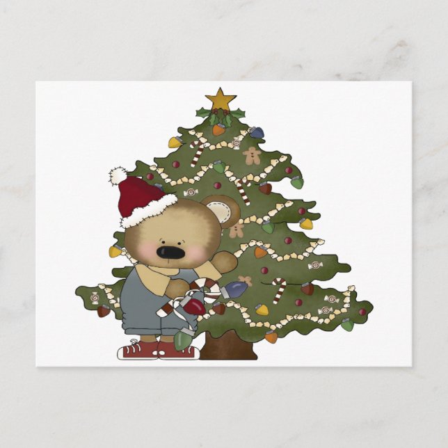 Postal Festiva Navidades Oso (Anverso)