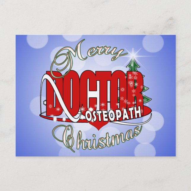 POSTAL FESTIVA NAVIDADES OSTEOPATH MÉDICA (Anverso)